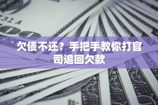 武汉欠债不还？手把手教你打官司追回欠款