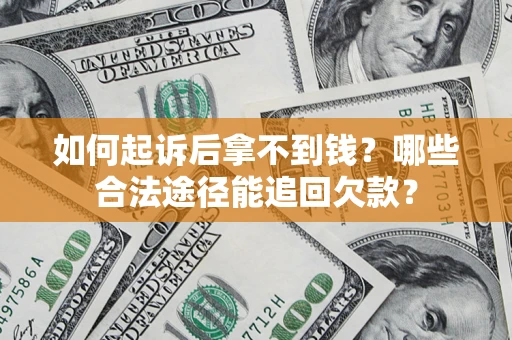 武汉如何起诉后拿不到钱？哪些合法途径能追回欠款？
