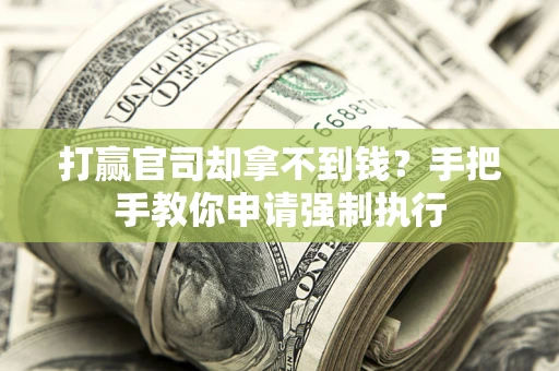 武汉打赢官司却拿不到钱？手把手教你申请强制执行