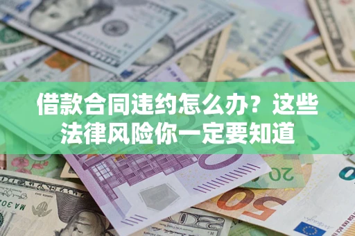武汉借款合同违约怎么办？这些法律风险你一定要知道
