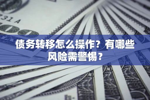 武汉债务转移怎么操作？有哪些风险需警惕？