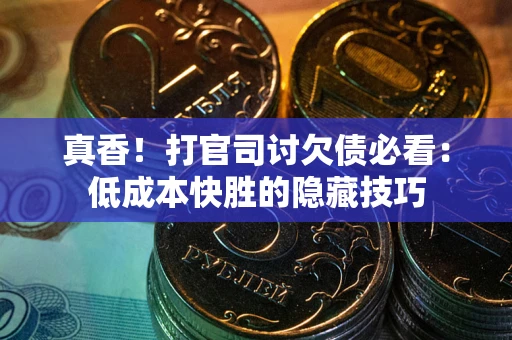 武汉真香！打官司讨欠债必看：低成本快胜的隐藏技巧