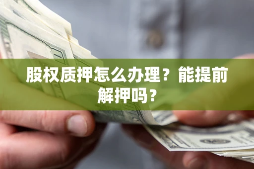 武汉股权质押怎么办理？能提前解押吗？